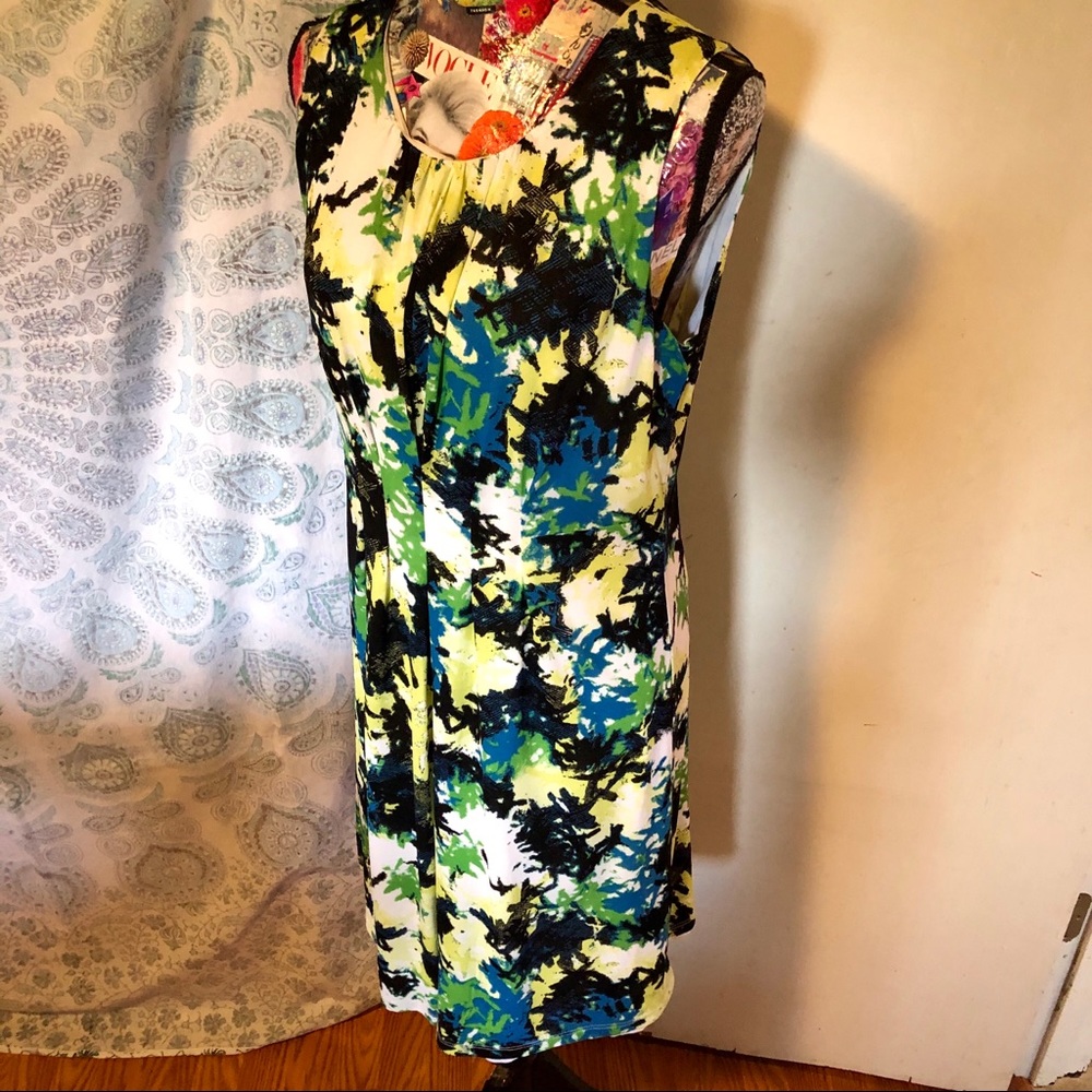 🐇Scoop Neck Stretchy Blue/Green/White Dress